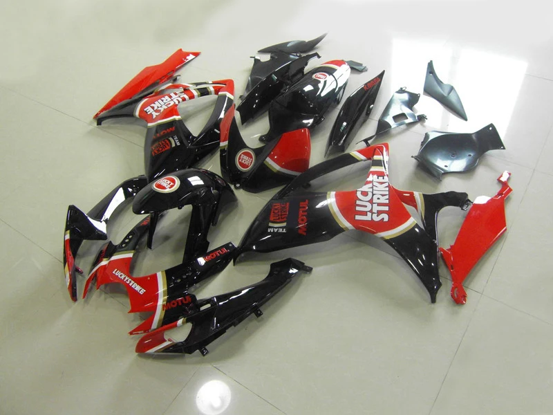 

Injection molded Fairing for Suzuki 2006 2007 GSXR600 GSXR750 Lucky strike Fairings GSXR 600 750 K6 K7 06 07 red black parts