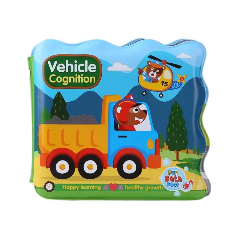 Vehicle Congnition Детская EVA книга для ванны, красочная мультяшная водостойкая игрушка для ванны, встроенная BB Брезентовая игрушка, Игрушки для раннего образования, подарки - Цвет: Vehicle Congnition