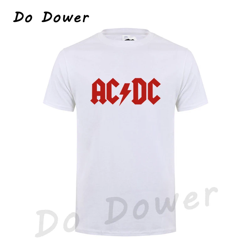White 4 Новинка, Camisetas AC/DC Band Rock, Мужская футболка с графическим принтом Acdc, Повседневная футболка с круглым вырезом, хип-хоп, короткий рукав, хлопковый топ - Цвет: White 4