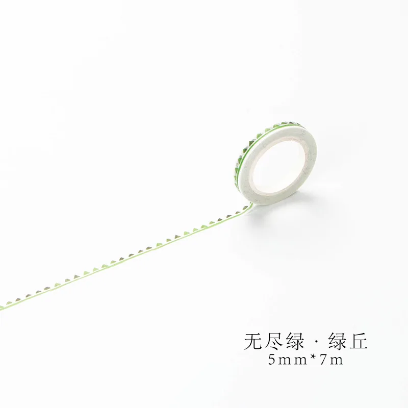 Декоративная лента Washi в японском стиле бесконечный Зеленый пейзаж стикер сделай
