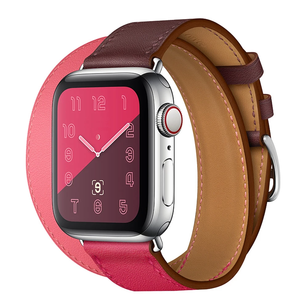 Ремешок-Браслет для Apple Watch 4, 5, 42 мм, 44 мм, iwatch, 38 мм, 40 мм, ремешок для наручных часов из натуральной кожи, серия 5, 4, 3, 2, 1