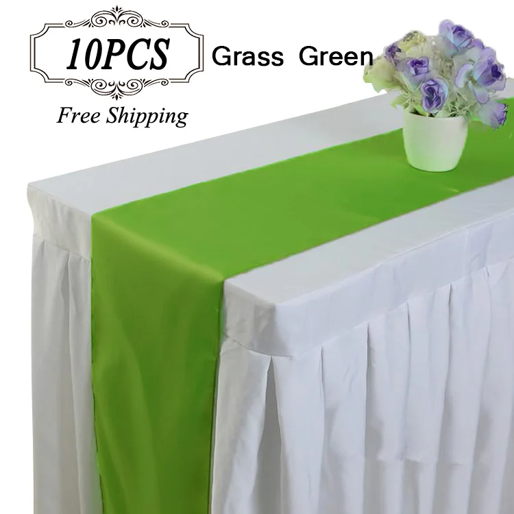 Атласные бегунки для свадьбы винтажный домашний декор 10 шт./лот атласная