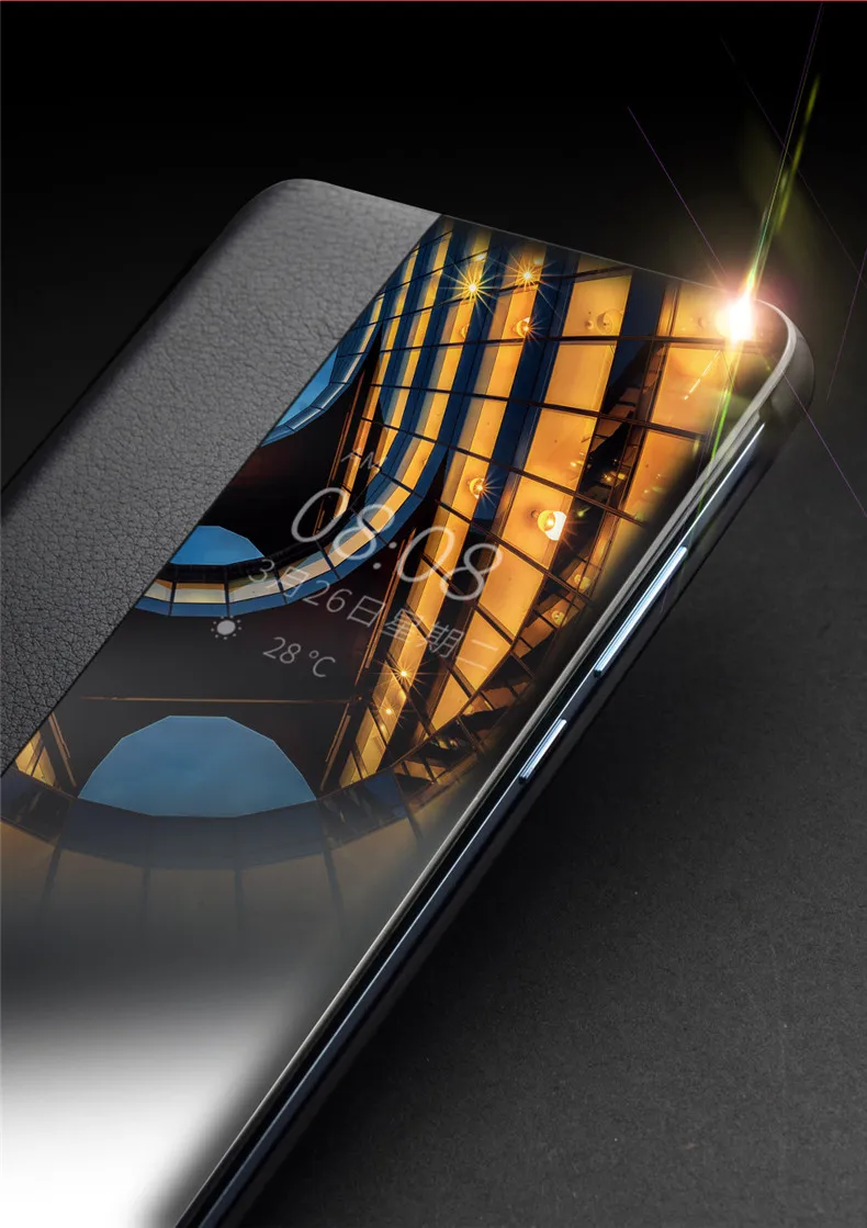 QIALINO, натуральная кожа, ультра тонкий флип-чехол для huawei P30 Pro, 6,47 дюймов, ручная работа, чехол для телефона с умным обзором для huawei P30