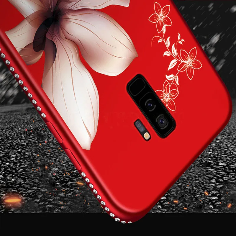 3D Emboss TPU Cases For Samsung Galaxy S9 S10 J4 J6 Plus S10E Note 8 9 Flower Ultra Thin Matte Cover A10 A20 A30 A50 M10 M20 |