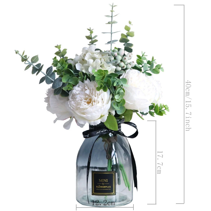 Искусственные цветы pivoines artificielles pour la decoration Имитация пиона букет из роз для свадьбы декоративный искусственный цветок