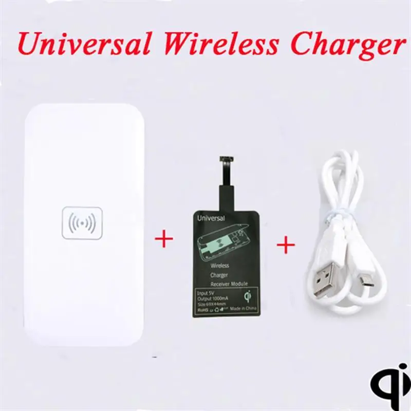 2018 Qi беспроводной зарядный коврик + Универсальный приемник зарядного устройства