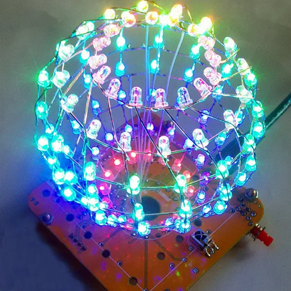 LEORY цветной шар DIY 3D светодиодный светильник куб комплект 16x9 музыкальный спектр