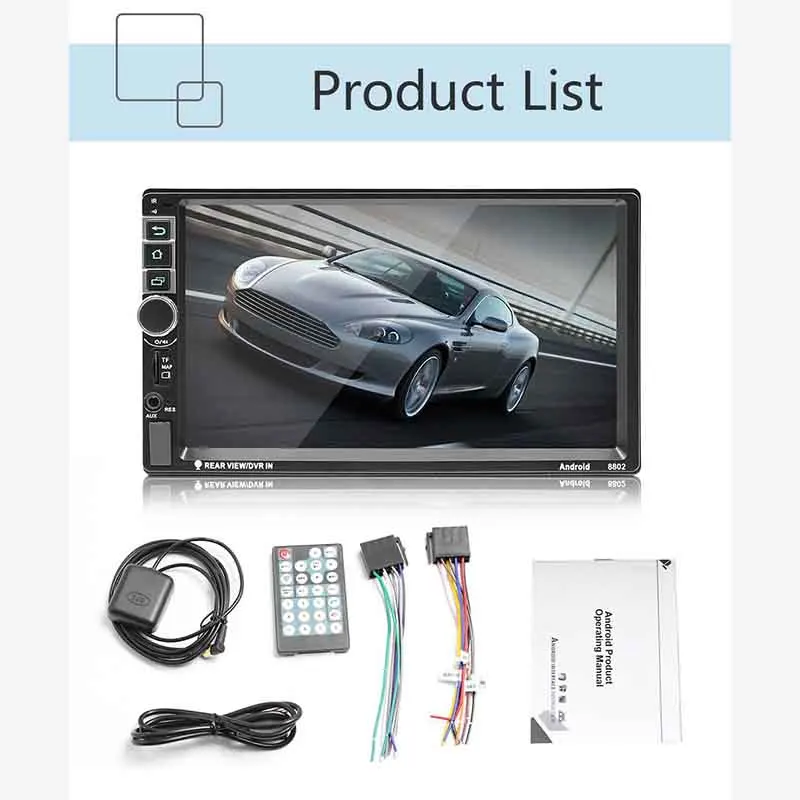 Android 7&quot Touch Screen Car MP5 Player Audio Stereo FM Radio Bluetooth Handsfree Call GPS Navigation Multimedia MP3 | Автомобили и