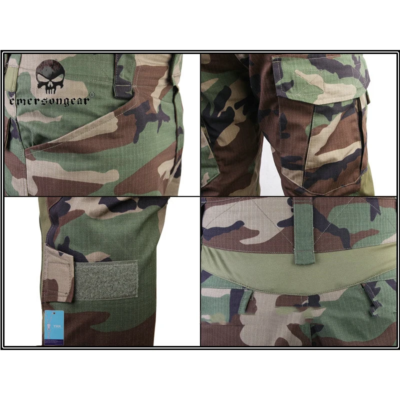 Emerson gear Gen2 Woodland Combat Shirt & Pants с налокотниками наколенники страйкбол тактическое