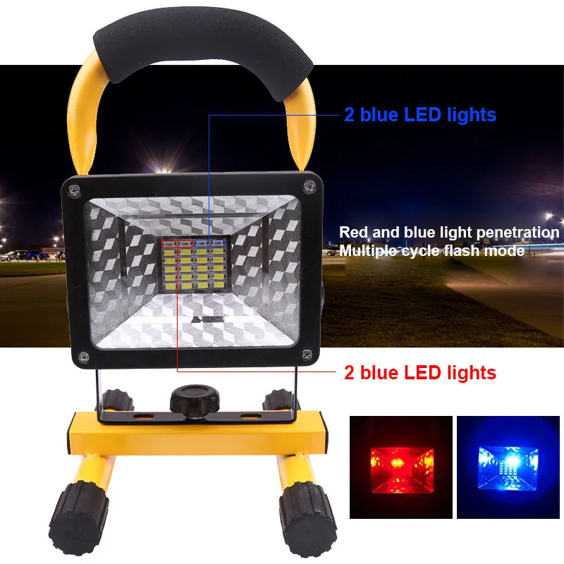 

Rechargeable Portable LED Floodlight 30W Security Outdoor Work Light Lamp HVR88