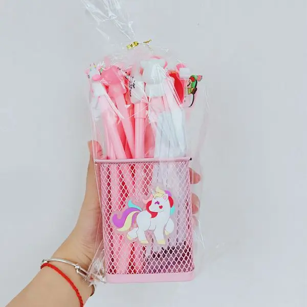 20 шт./компл. Единорог гелевая ручка в виде фламинго кактус caneta Kawaii papelaria для мальчиков и девочек с ультратонким стержнем lapices симпатичные канцелярские принадлежности - Цвет: 11