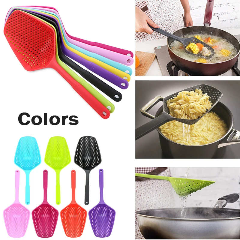 2018 разноцветные Кухня высокая термостойкость большой совок дуршлаг паста