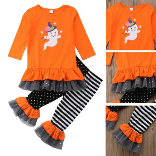 Canis/комплект из 2 предметов для маленьких девочек детские топы с оборками штаны