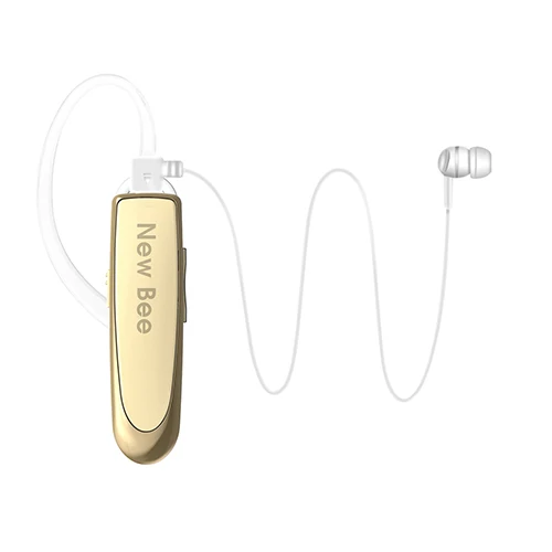 Gold Новые беспроводные Bluetooth наушники Bee Hands-Free мини-гарнитура 22H музыкальные Игровые наушники с микрофоном CVC 6,0 для телефона ПК - Цвет: Gold