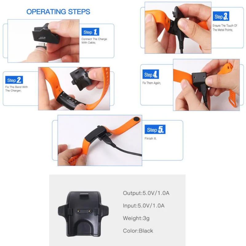 Зарядка через usb кабель док-станция для Зарядное устройство адаптер для huawei Honor Band 5/4/3/2 B29 Band5 Band4 Band3 Pro Eris часы Смарт-браслет