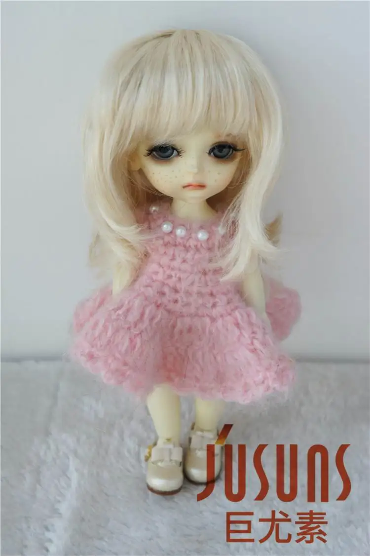 JD045 1/12 1/8 Петти длинный курчавый BJD синтетический парик для куклы мохеровый Размер