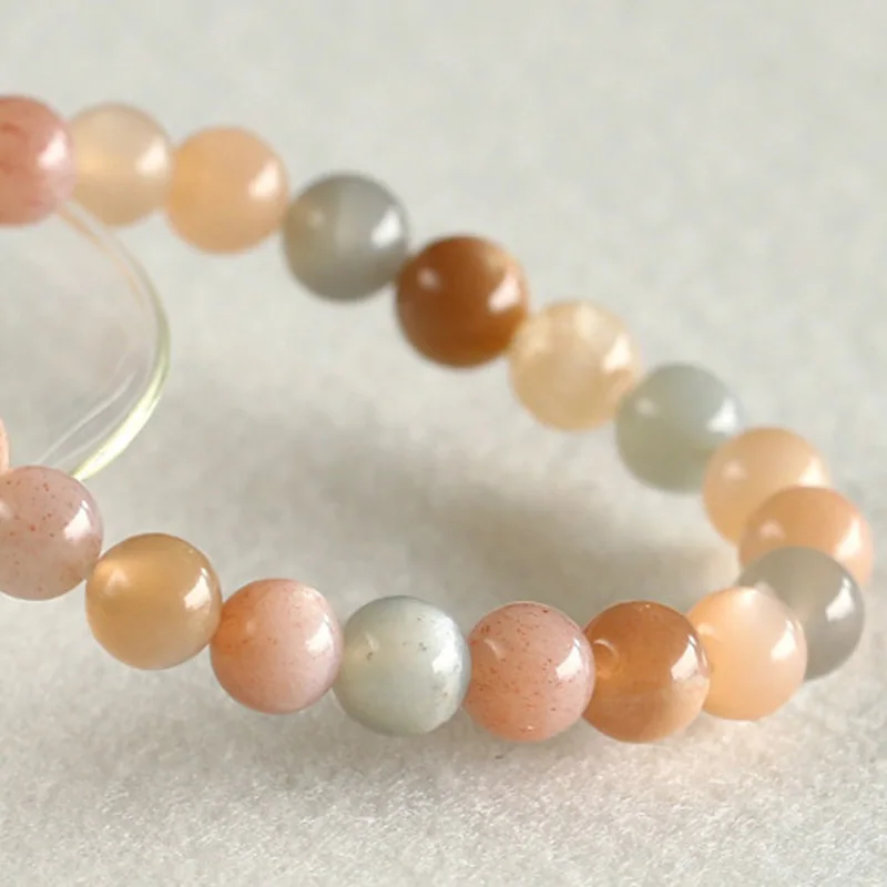 Оптовая продажа натуральные радужные блестящие круглые бусины для браслета 8 мм |