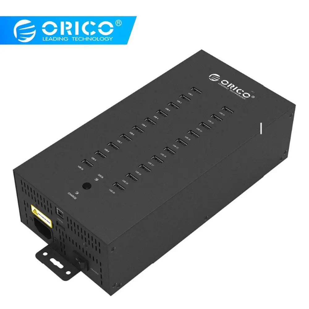 ORICO 30 портов usb-хаб тип A Промышленный USB 2,0 мульти usb-хаб разветвитель с 2 моделями передачи данных зарядки