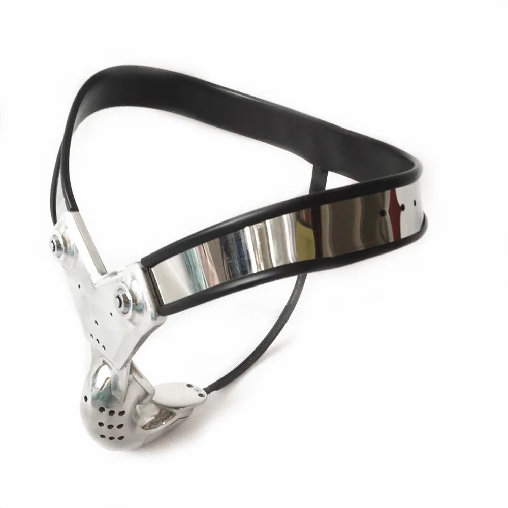 Мужской Пояс верности из нержавеющей стали Анальная пробка клетка для пениса