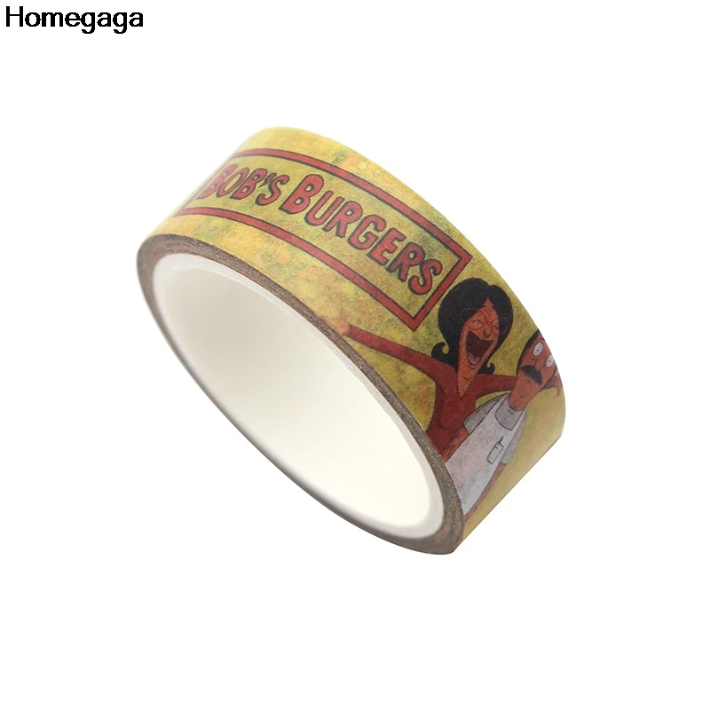 Homegaga Bob's burger мультфильм аниме дети забавные васи diy Скрапбукинг клейкая бумага Маскировочная Лента Печатный шаблон наклейки D1972