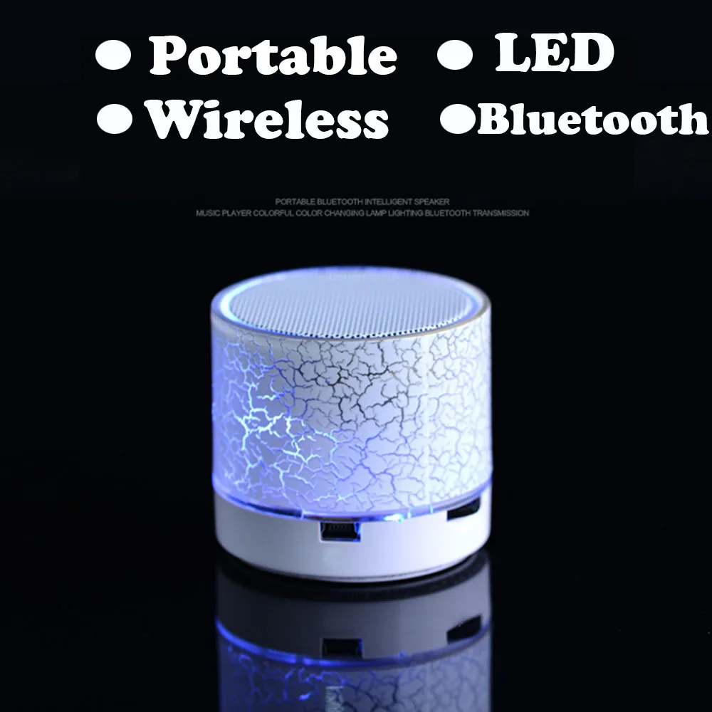 POYATU светодиодный мини беспроводной bluetooth динамик портативный TF USB радио