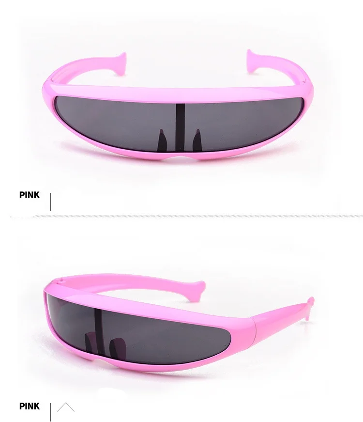 Pink X-men индивидуальные солнцезащитные очки ртутные линзы лазерные очки Дорожные ветрозащитные солнцезащитные очки роботы очки - Цвет линз: Pink