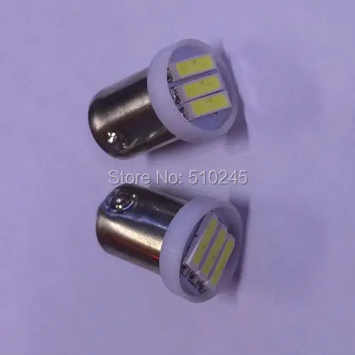 Автомобильные светодиодные лампы G14 BA9S 3 светодиода SMD 7020 3smd 7014 белые синие желтые