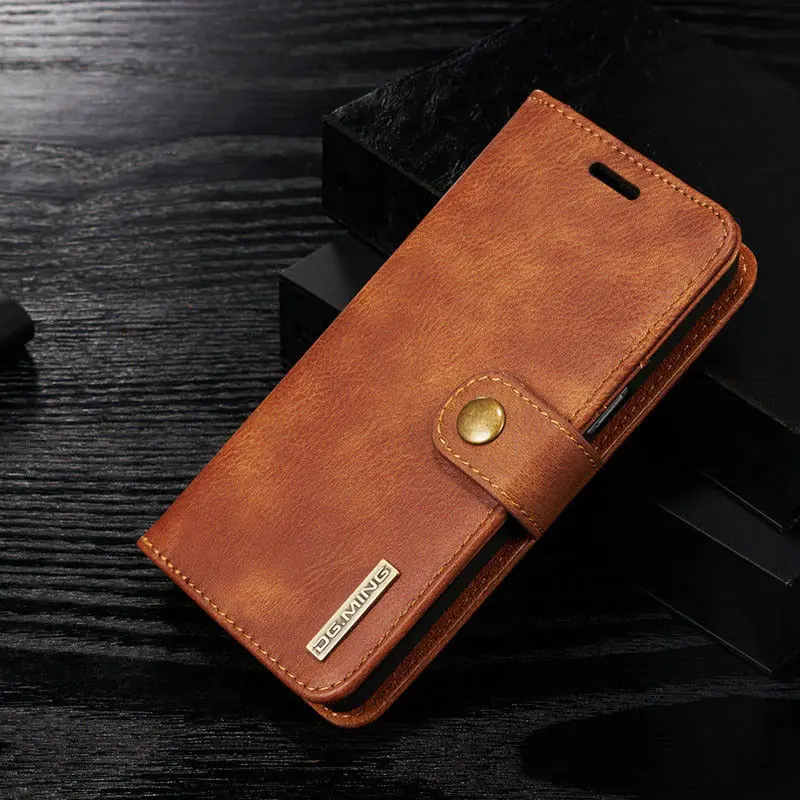 Brown Роскошный кошелек из натуральной кожи, флип-чехол для телефона samsung S7 Edge S8 Plus Note 8 A3 A5 A7 J3 J5 J7 Pro, чехол-подставка - Цвет: Brown