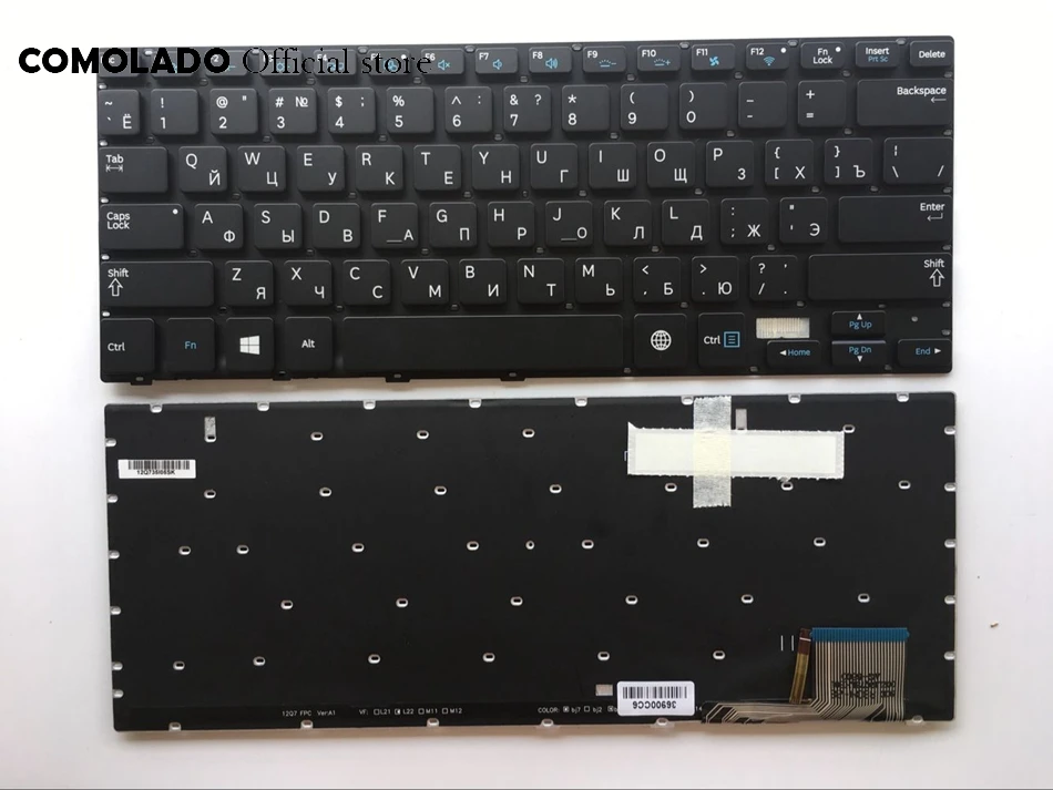 RU Россия клавиатура с подсветкой для samsung 730U3E NP730U3E 740U3E NP740U3E черный Клавиатура RU Макет