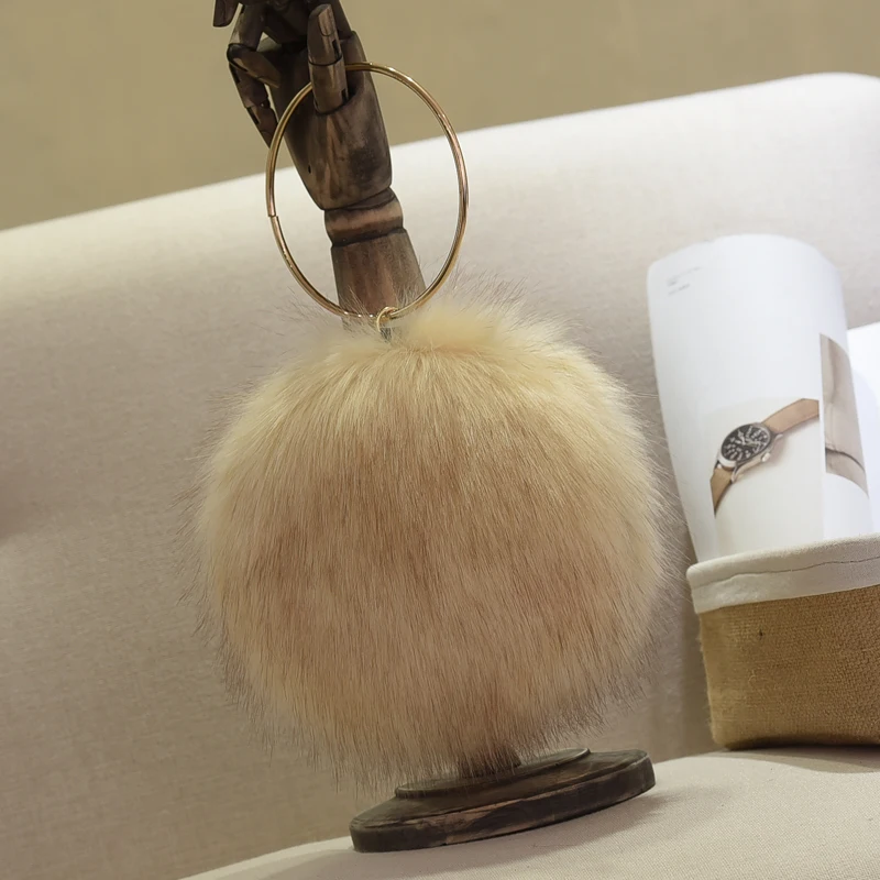 2019 модные круглые искусственные меховые сумки для женщин мини плюшевые сумочки