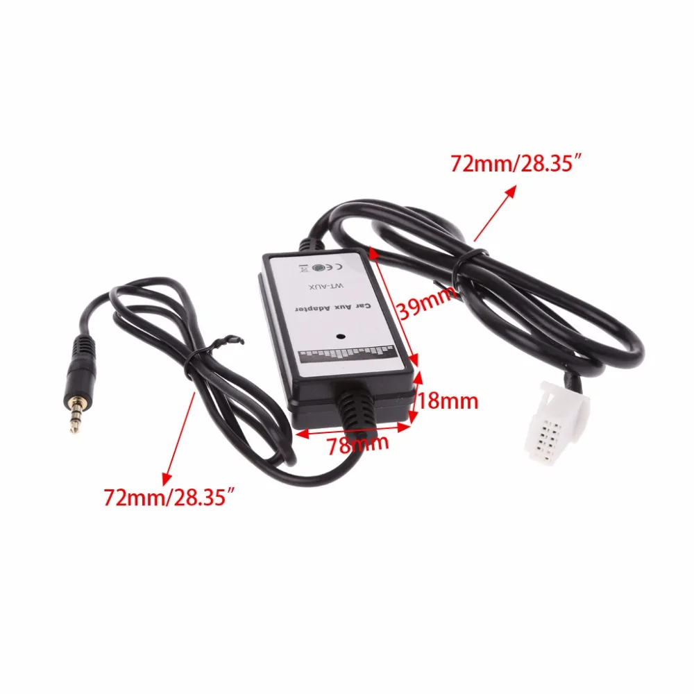 Новый DC 12V автомобильный MP3/DVD/Мини диск плеер Радио Интерфейс Aux вход Адаптер для