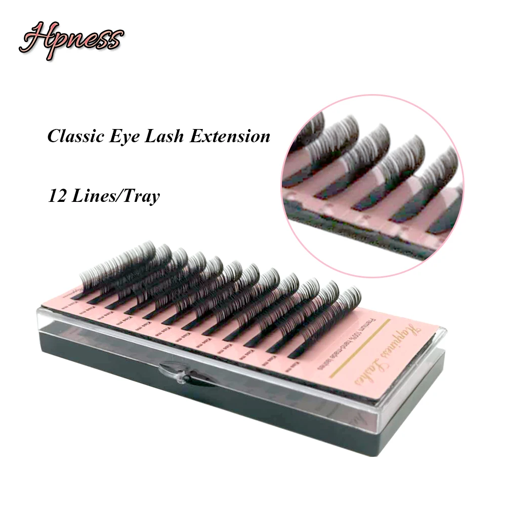 

Mink Eye Lash Extension Soft Korea Silk Lashes 12 Lines/Tray Premium Classic Lashes For Eyelash Extension Studio