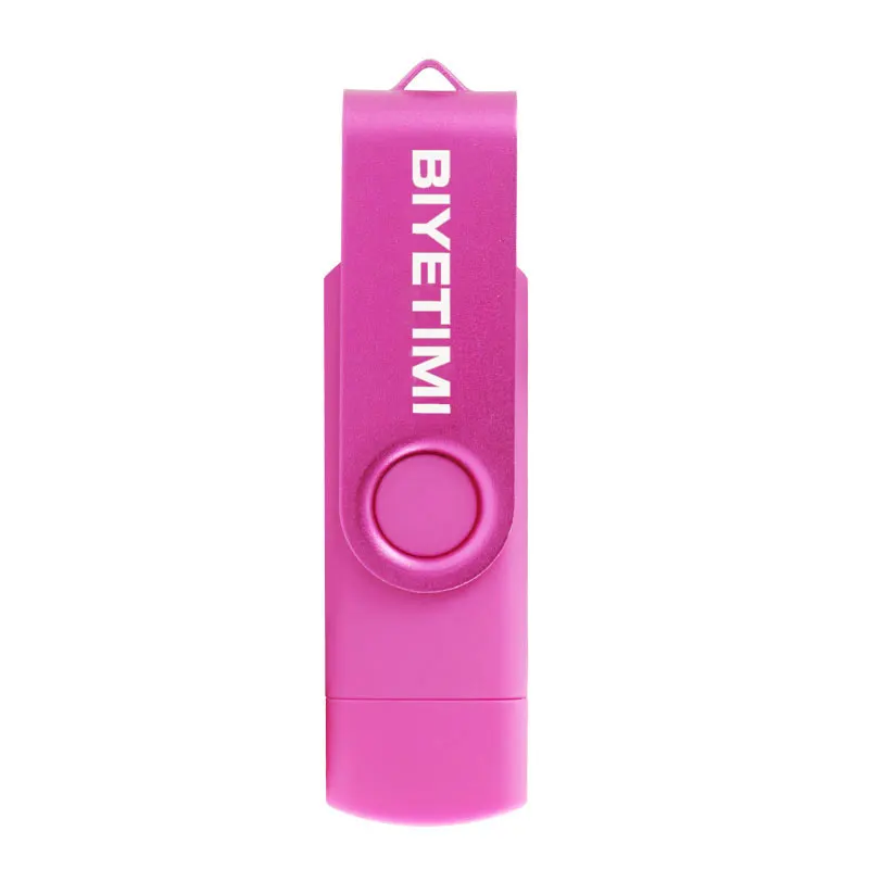 Pink Usb флеш-накопитель Biyetimi, 64 ГБ, 32 ГБ, флешка 2,0, 8 ГБ, 16 ГБ, флеш-накопитель, высокая скорость, настраиваемый u-диск для смартфона - Цвет: Pink