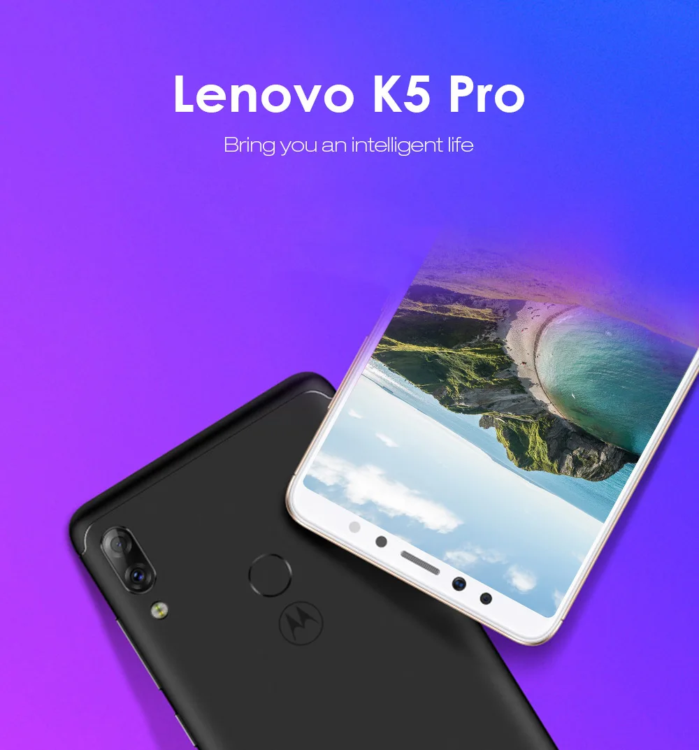 Смартфон lenovo K5 Pro, 4G, 5,99 дюймов, Android 8,1, четыре ядра, 4 Гб ОЗУ, 64 Гб ПЗУ, 2160x1080, 16,0 Мп, четыре камеры, мобильные телефоны
