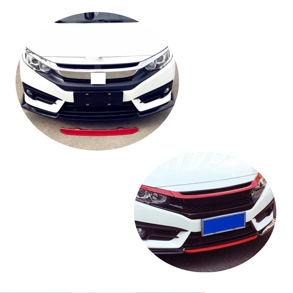 Передний спойлер бампер подбородок фартук для Honda Для Civic 10th 2016-2018 PP углеродное