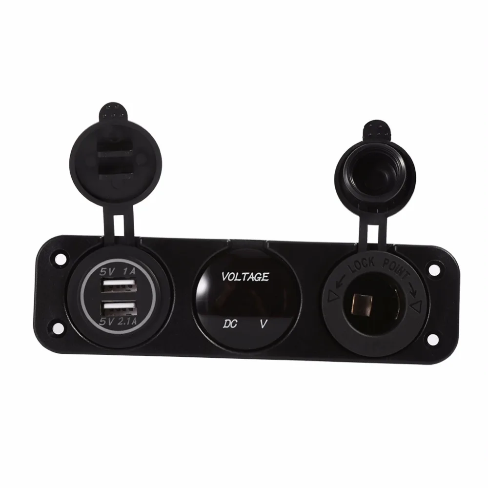 Водонепроницаемая Автомобильная лодка панель с 3 отверстиями двойное зарядное