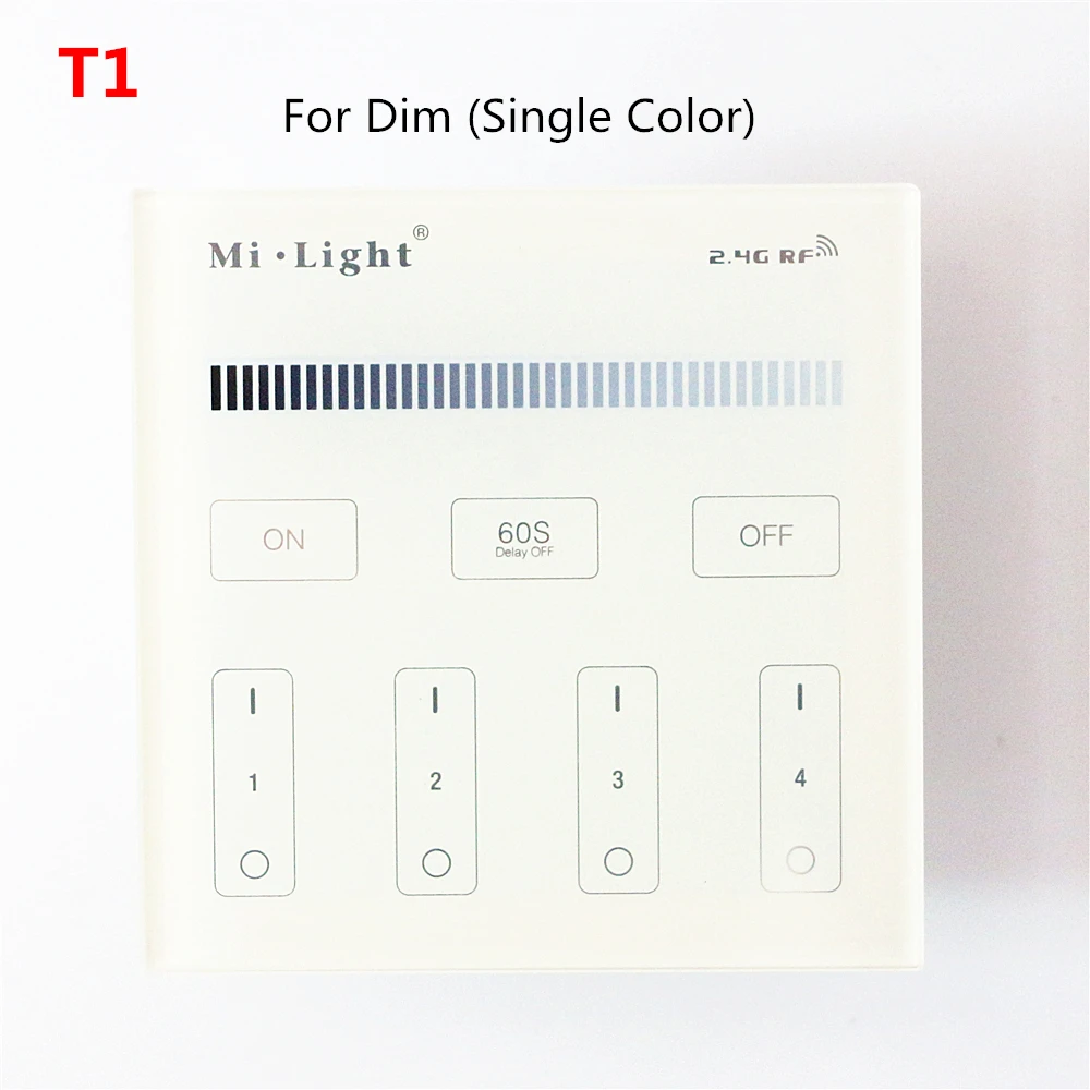 Mi Light T1 T2 T3 T4 панель управления Лер AC180-240V 220 В 2,4 г RF сенсорный экран управления для CCT DIM RGB RGBW RGB+ CCT светодиодные ленты/лампы