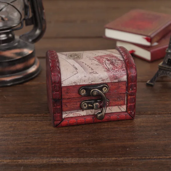 Рекламная Классическая Ретро деревянная коробка для хранения штамп оптовая