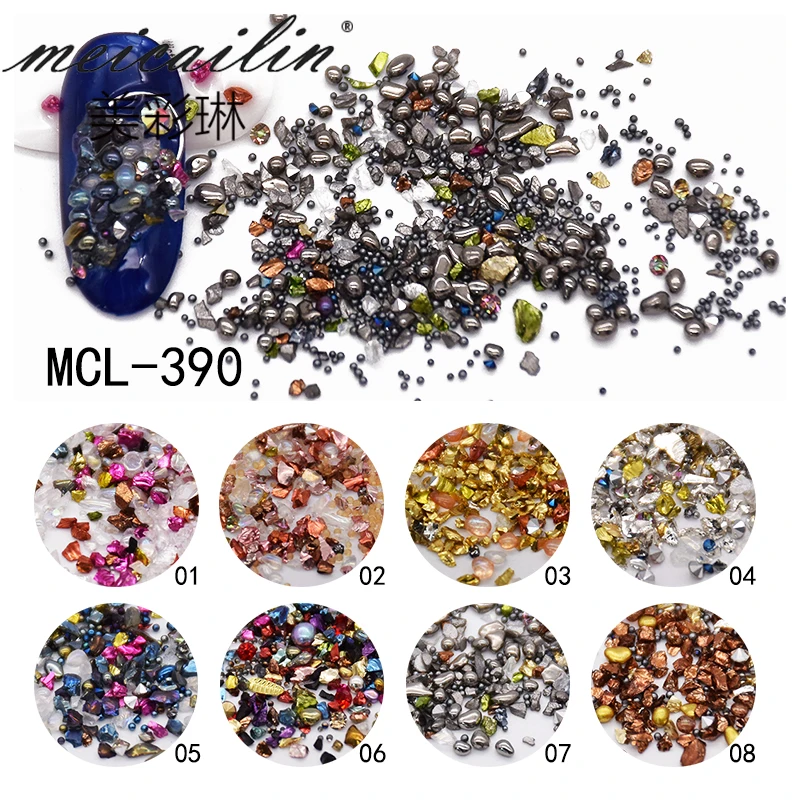 1 упаковка стразы из разбитого стекла для ногтей драгоценные камни смешанные