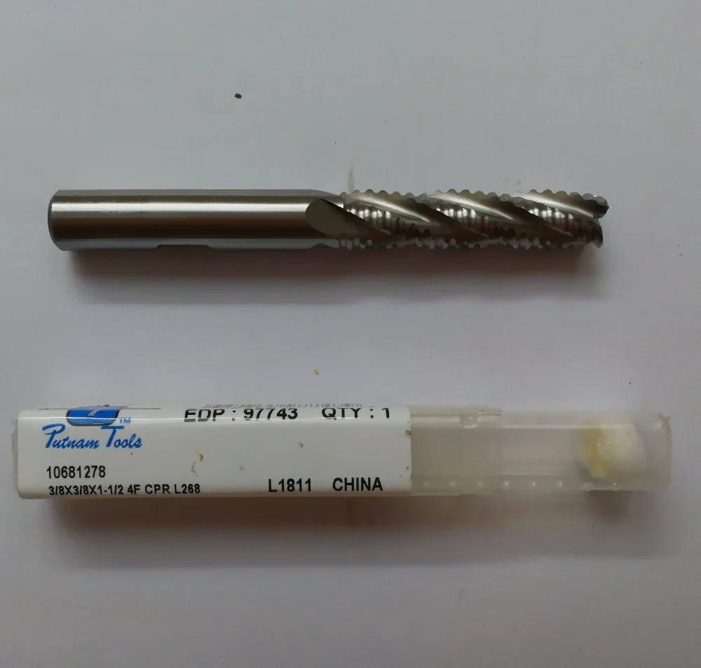 Дюймовые размеры HSS кобальтовые шероховатые квадратные концевые фрезы 4 канавки