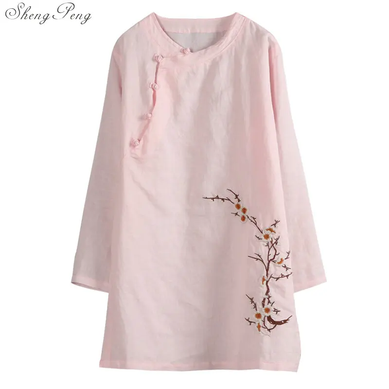 Китайский костюм Хань традиционный китайский Топ для женщин Китайская