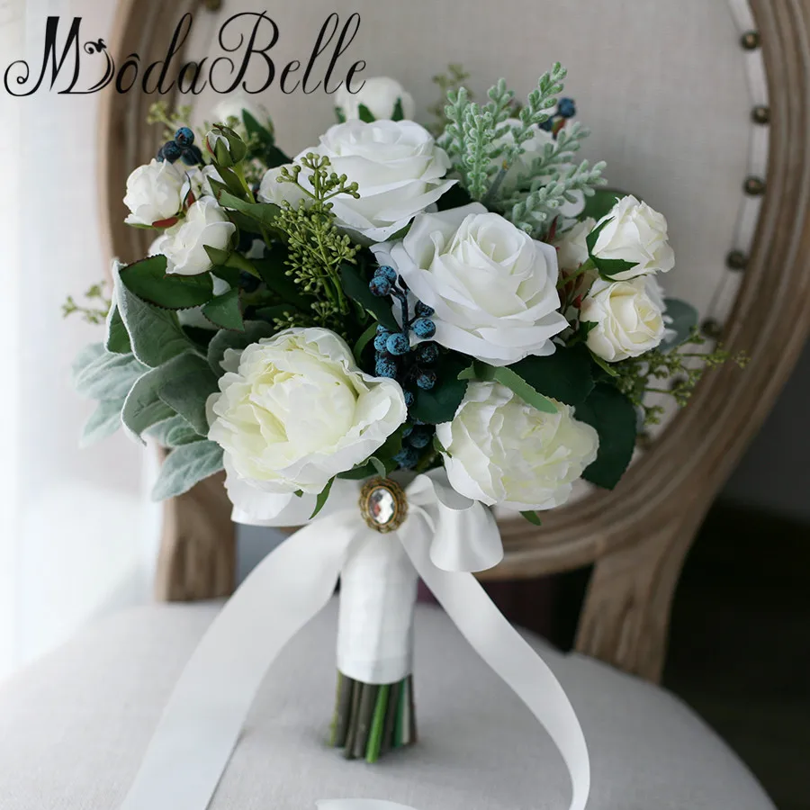 Modabelle 2017 Свадебный Букет Buque Де Noiva Casamento Да Искусственные Цветы Флорес Artificiales