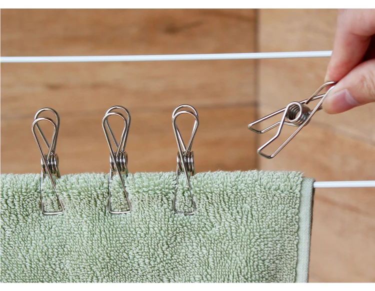 ORZ 5 шт. зажимы из нержавеющей стали Peg Clothspin папка для бумаг фото еда Прачечная вешалка на стену носок нижнее белье металлическая вешалка Clothspin