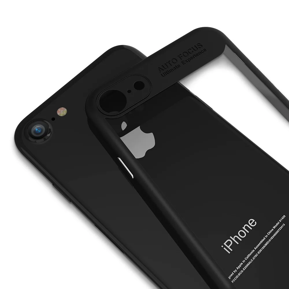 KISSCASE Ультратонкий чехол для iPhone X 6 6S 7 8 Plus прозрачный из ТПУ и ПК зеркальный