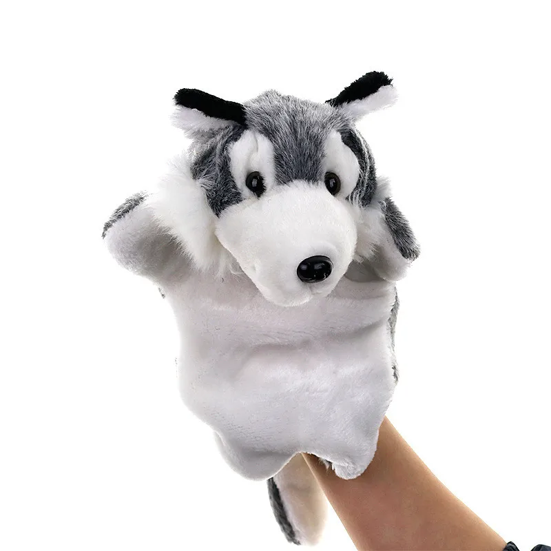 Ручной игрушечный волки мультфильм животное ручная кукла раннее образование