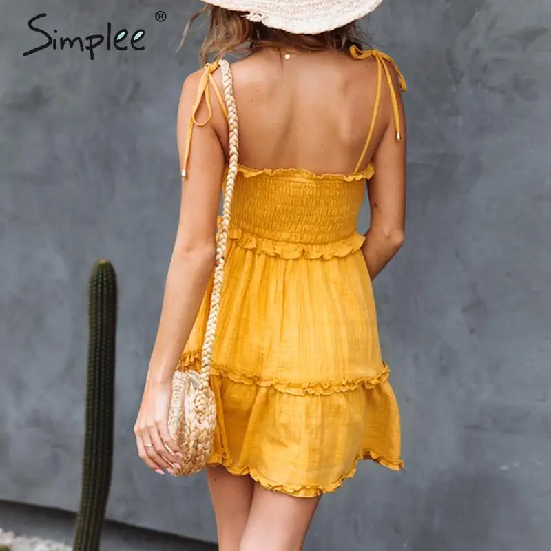 Simplee Сексуальное Женское праздничное пляжное летнее платье больших размеров с