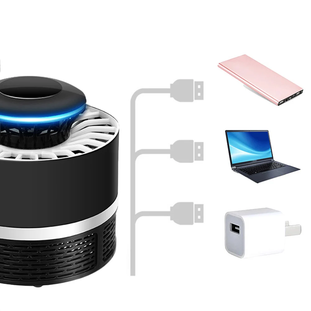 USB заряжаемая ошибка электриеская комаробойка с 360 градусов сильный вентилятор