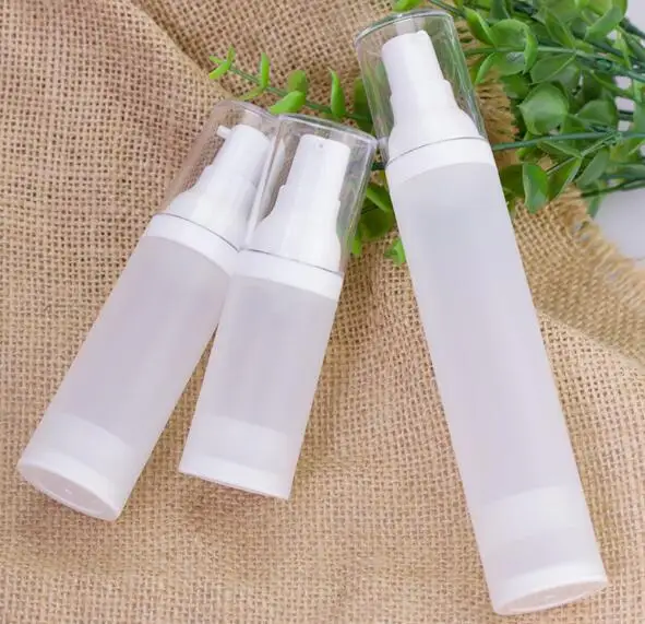 1pcs 20ml/30ml/50ml Frosted Airless Pump Vacuum Bottle Toiletries Container Refillable Plastic Travel Cosmetic Bottle