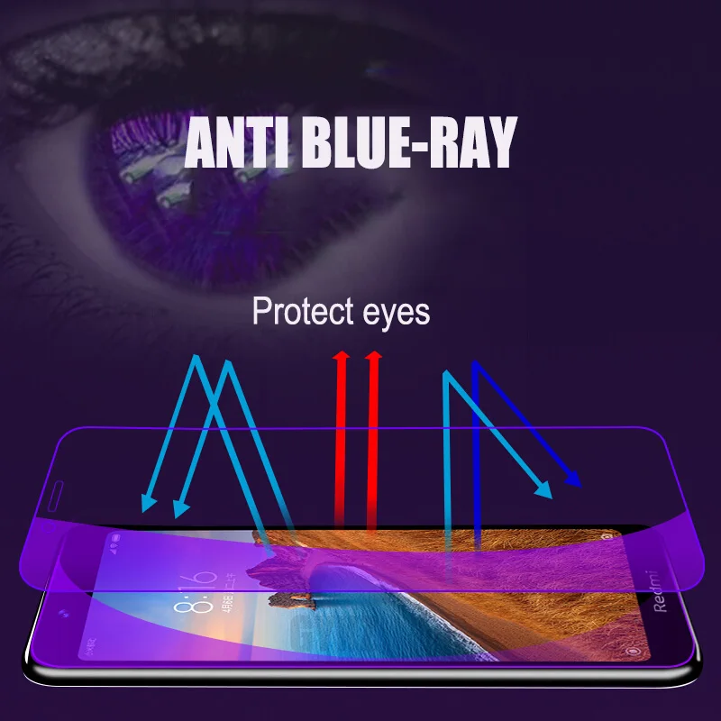 Закаленное стекло на весь экран для Xiaomi Redmi 7 7A 2 шт. защита экрана с защитой от