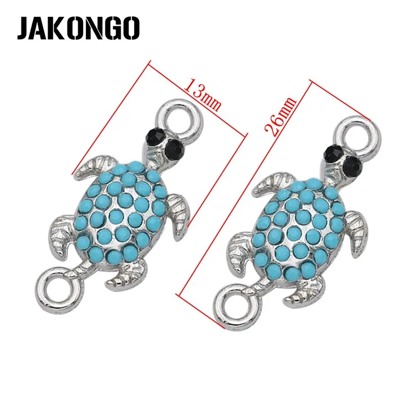 JAKONGO античный серебряный цвет зеленая черепаха Rineston соединители для рукоделия